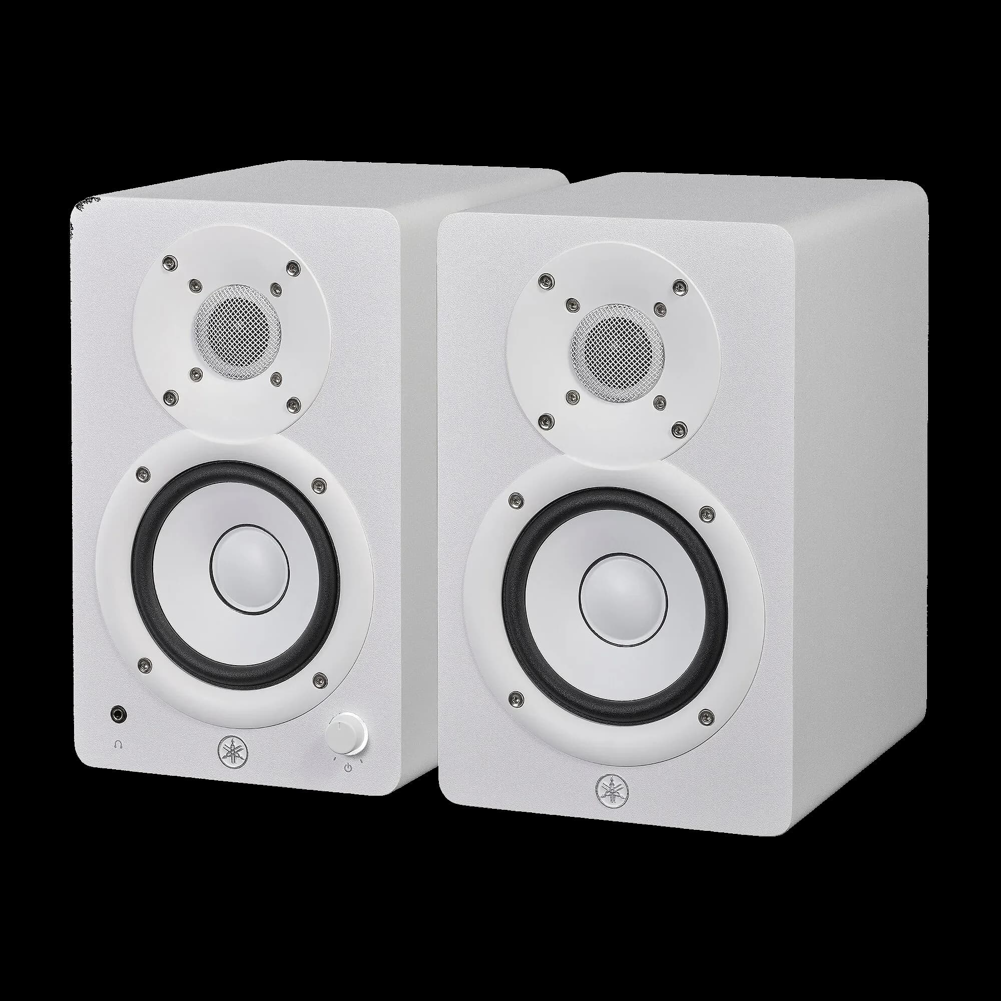 HS4W JUEGO DE PARLANTES MONITOR AUTOAMPLIFICADOS BLANCOS