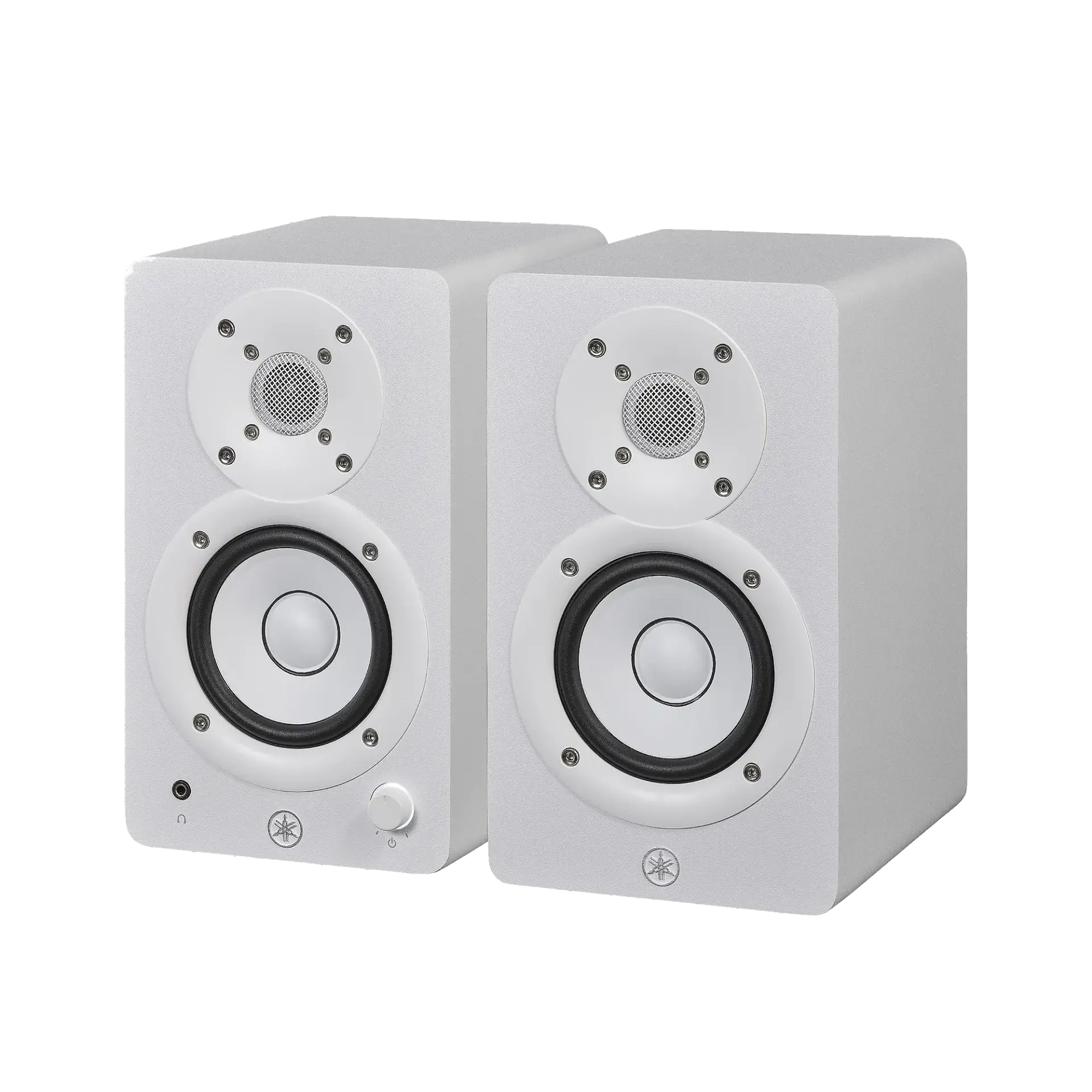 HS3W JUEGO DE PARLANTES MONITOR AUTOAMPLIFICADOS BLANCOS
