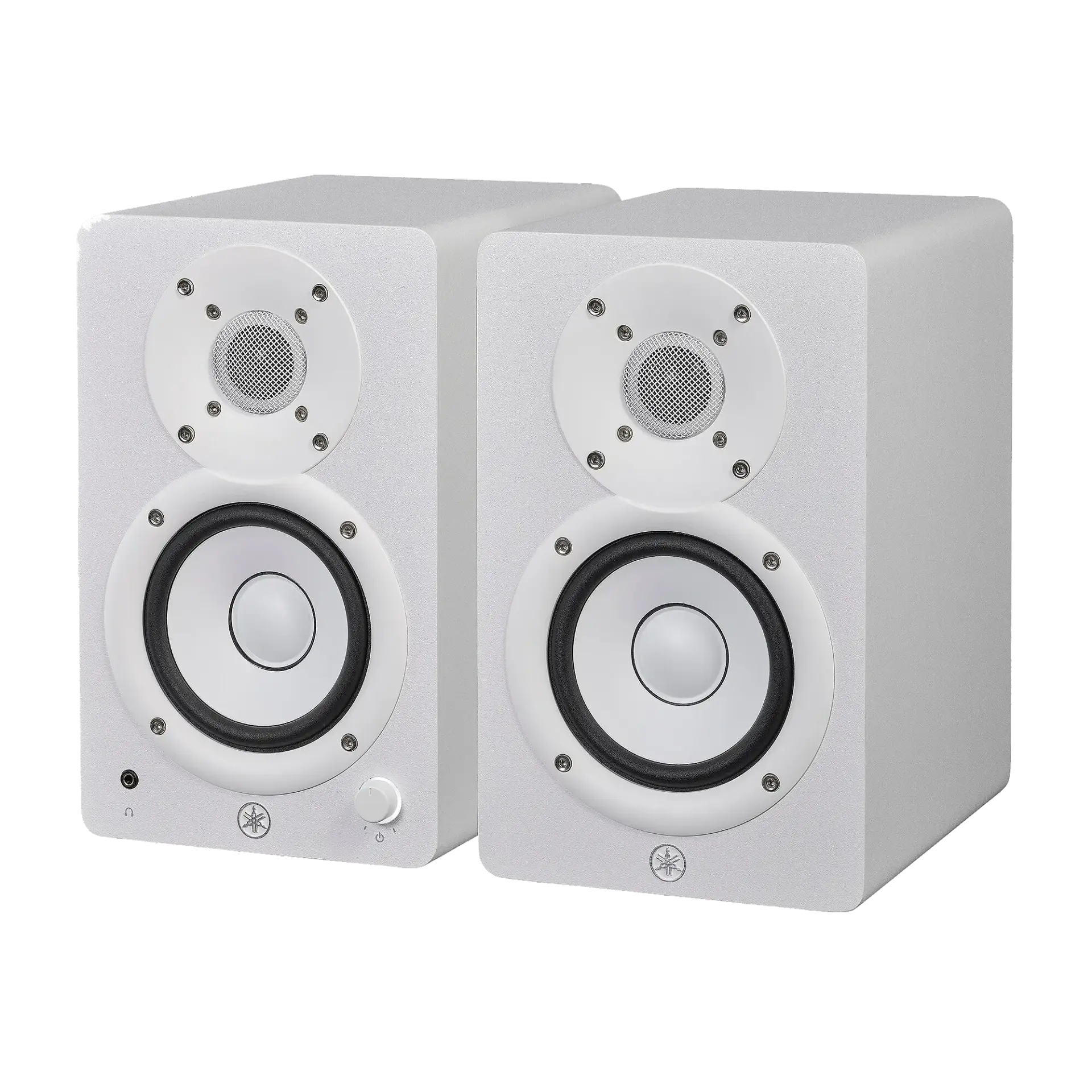 HS4W JUEGO DE PARLANTES MONITOR AUTOAMPLIFICADOS BLANCOS